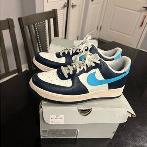 Nike Air Force 1 Low Blue and White Sneakers
